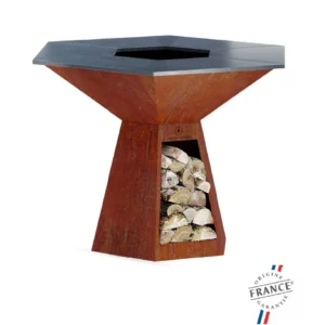 Brasero-plancha Grand Banquet 150 Corten — Hexagone