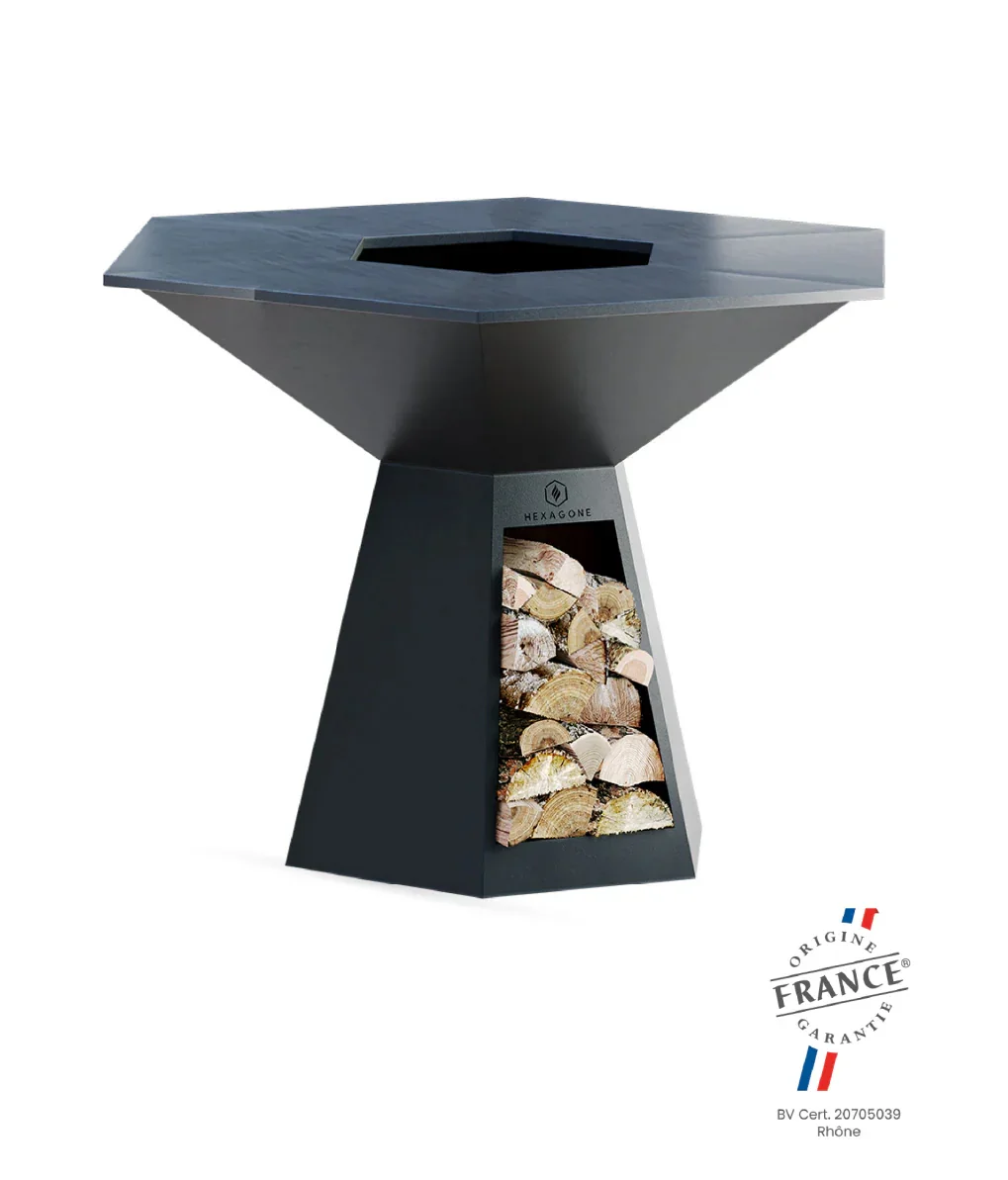 Brasero-plancha Grand Banquet 150 Noir — Hexagone
