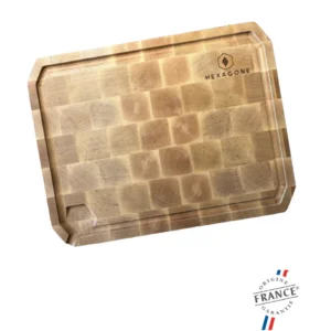 Planche à découper Charme — bois de bout — Hexagone