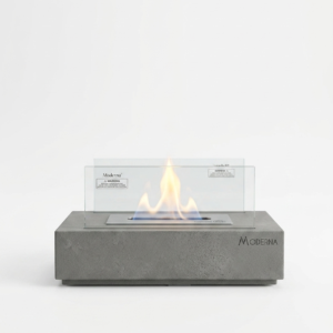 Feu de table extérieur béton KIRA gris foncé"