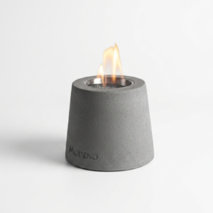 Feu de table béton ENTTA gris foncé